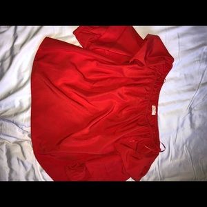 Red off the shoulder top